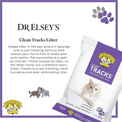 Dr. Elsey's Clean Tracks Clumping Clay Cat Litter 18 lb. Bag